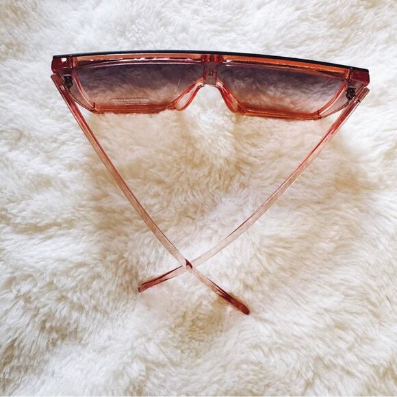 Greta Clear Pink Oversized Statement Sunglasses - Picture 8 of 9